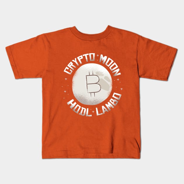 Crypto Moon Hodl  Lambo Graphic Tee Kids T-Shirt by vexeltees